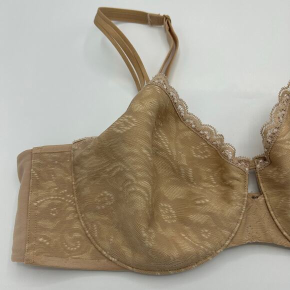 Soma Enticing Lift Balconette Bra 38B Nude Lace Underwire Push‑Up Style 0516 - Picture 9 of 10
